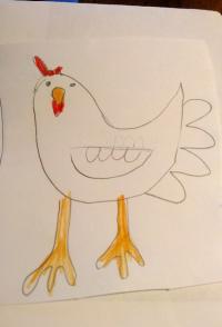 Dessin elena poule revu